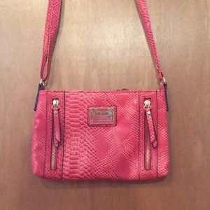 Nicole Miller Snakeskin Cross Body Purse